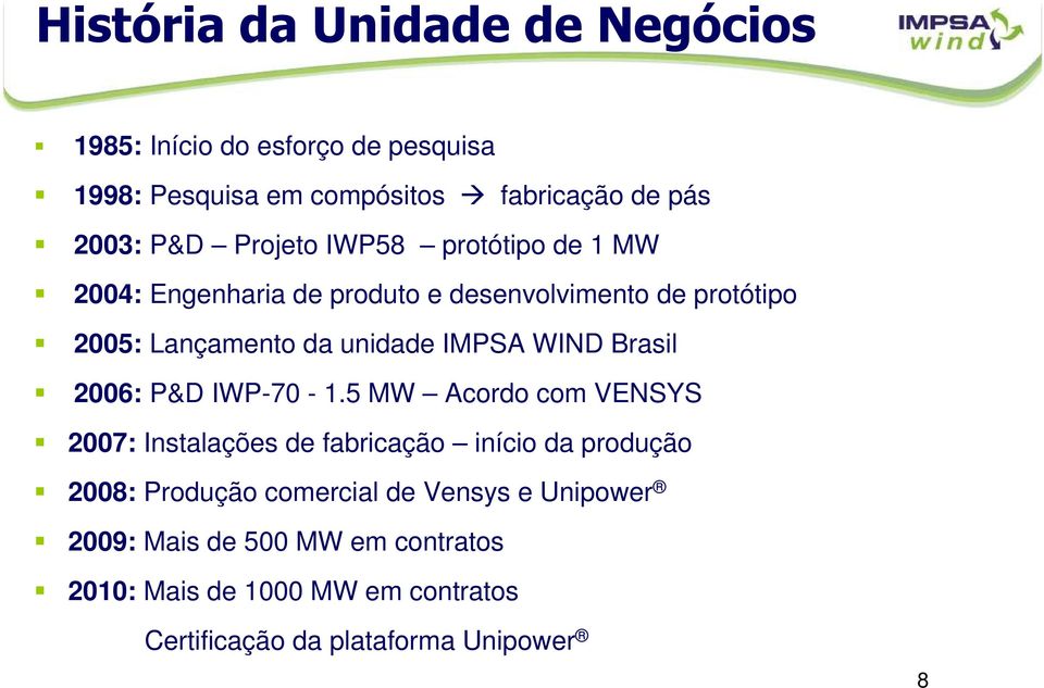 WIND Brasil 2006: P&D IWP-70-1.