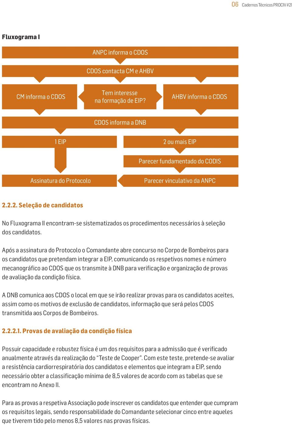 transmite à DNB para verificação e organização de provas de avaliação da condição física.