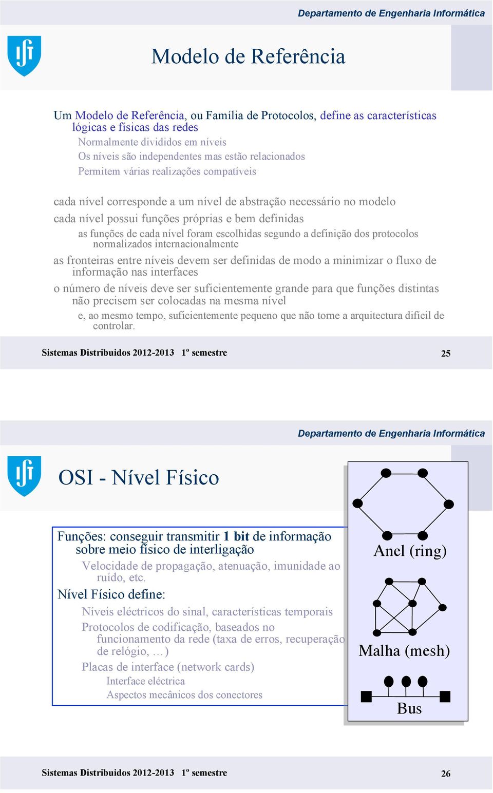 foram escolhidas segundo a definição dos protocolos normalizados internacionalmente as fronteiras entre níveis devem ser definidas de modo a minimizar o fluxo de informação nas interfaces o número de