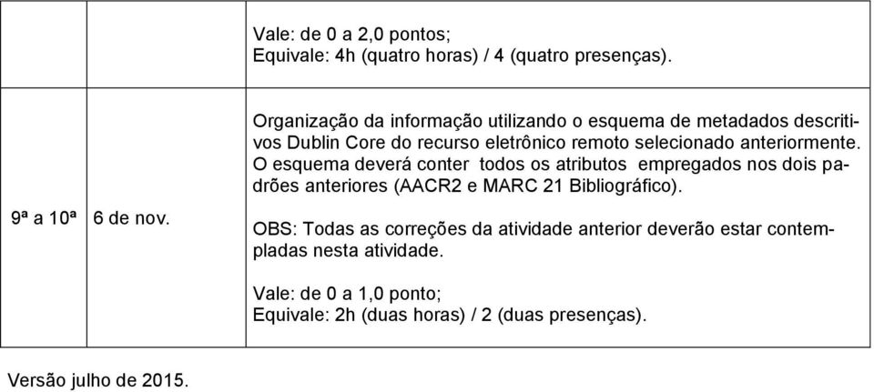 anteriormente. O esquema deverá conter todos os atributos empregados nos dois padrões anteriores (AACR2 e MARC 21 Bibliográfico).