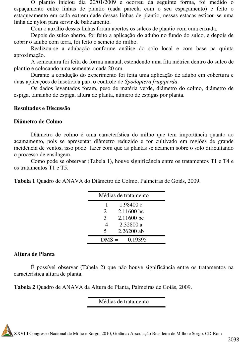 Depois do sulco aberto, foi feito a aplicação do adubo no fundo do sulco, e depois de cobrir o adubo com terra, foi feito o semeio do milho.