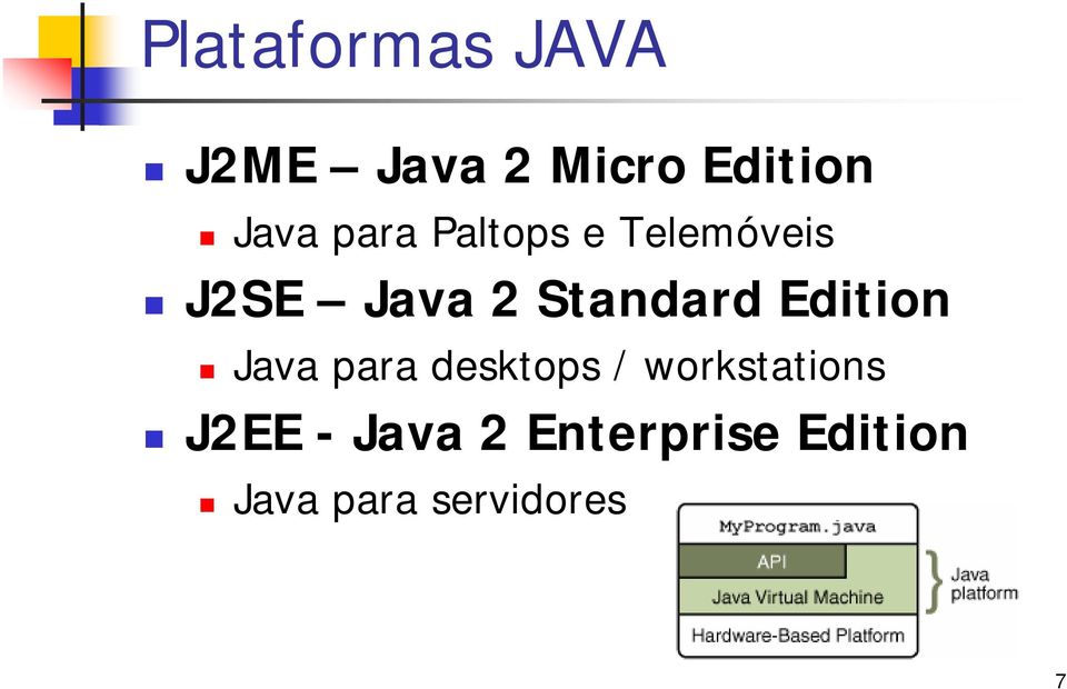 Edition Java para desktops / workstations J2EE