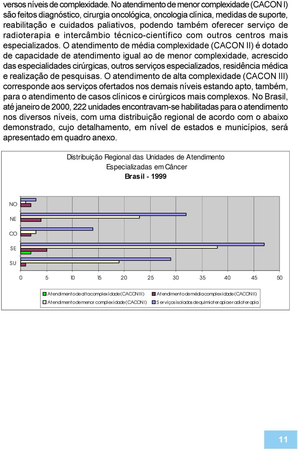 de radioterapia e intercâmbio técnico-científico com outros centros mais especializados.