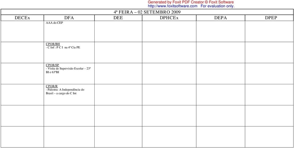 Supervisão Escolar 23º BI e 63ºBI CPOR/R -