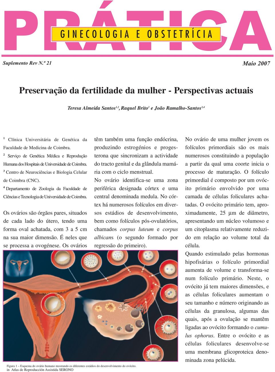 Medicina de Coimbra. 2 Serviço de Genética Médica e Reprodução Humana dos Hospitais de Universidade de Coimbra. 3 Centro de Neurociências e Biologia Celular de Coimbra (CNC).