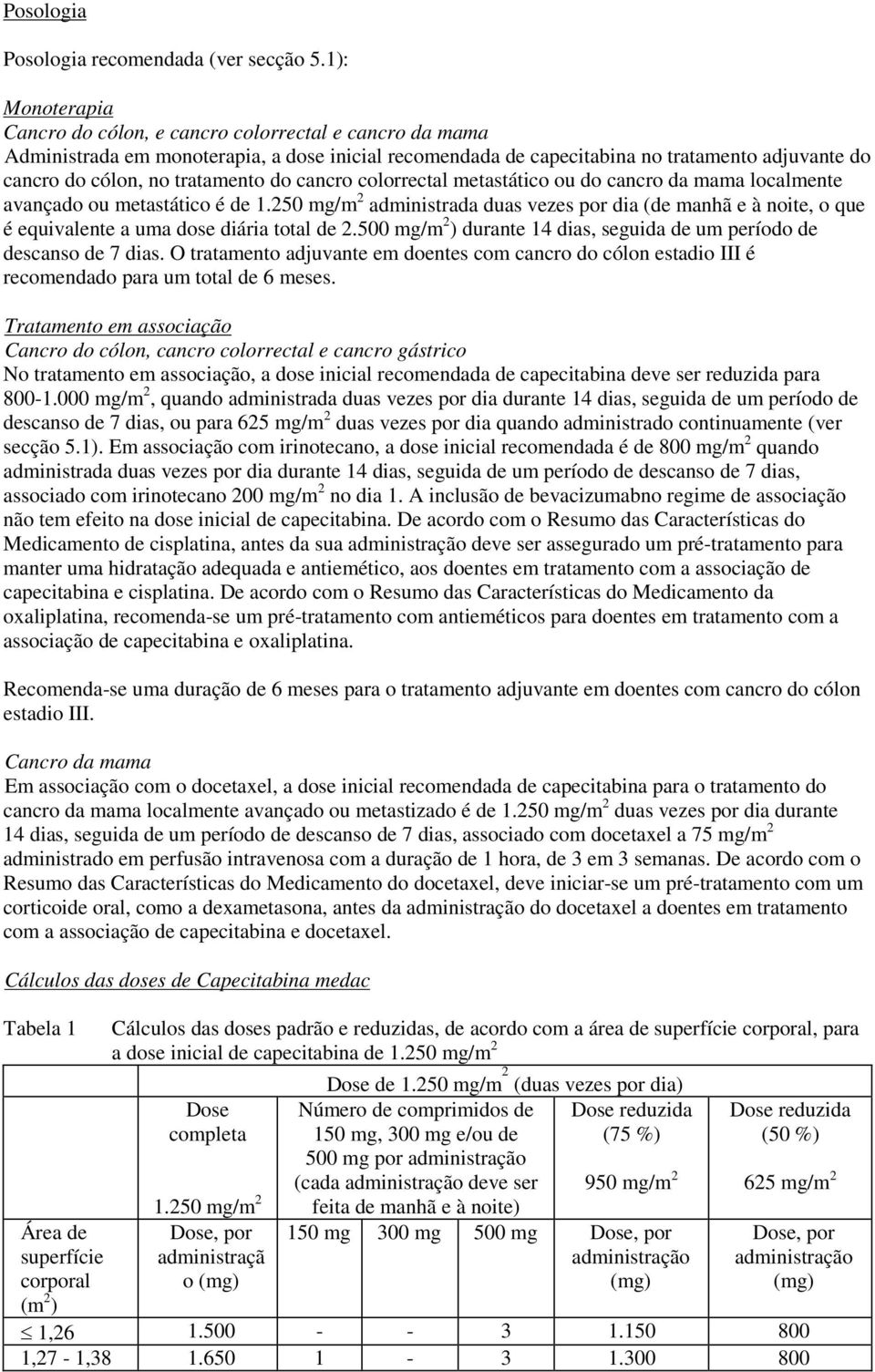 tratamento do cancro colorrectal metastático ou do cancro da mama localmente avançado ou metastático é de 1.