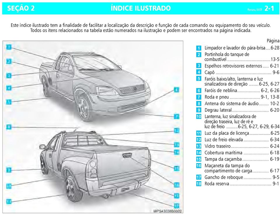 ..13-5 Espelhos retrovisores externos... 6-21 Capô... 9-6 Faróis baixo/alto, lanterna e luz sinalizadora de direção...6-25, 6-27 Faróis de neblina... 6-2, 6-26 Roda e pneu.