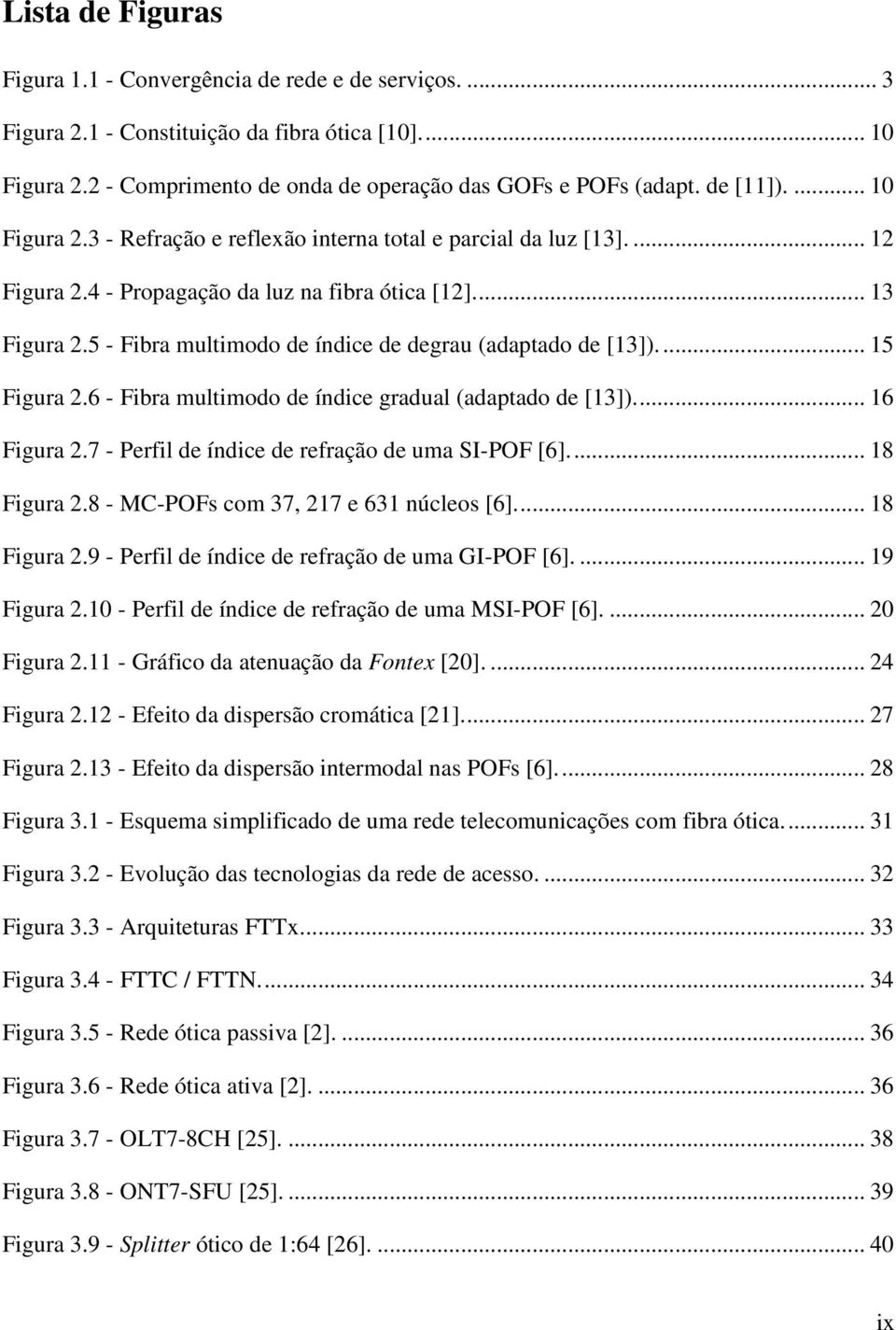 5 - Fibra multimodo de índice de degrau (adaptado de [13]).... 15 Figura 2.6 - Fibra multimodo de índice gradual (adaptado de [13])... 16 Figura 2.7 - Perfil de índice de refração de uma SI-POF [6].