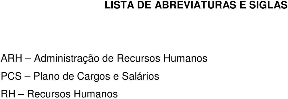 Recursos Humanos PCS Plano de