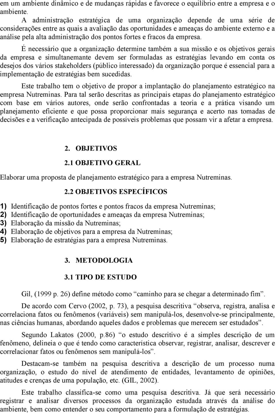 pontos fortes e fracos da empresa.