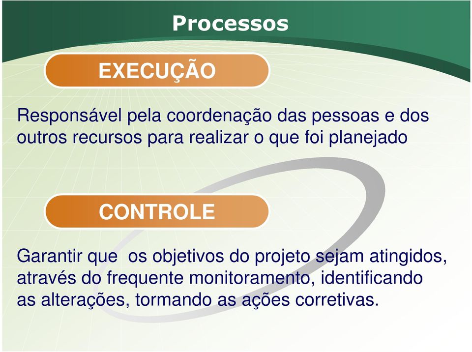 que os objetivos do projeto sejam atingidos, através do frequente