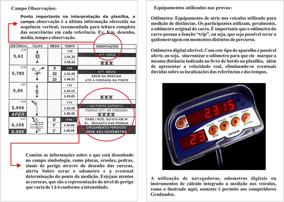 Os participantes utilizam, geralmente, o odômetro original do carro.