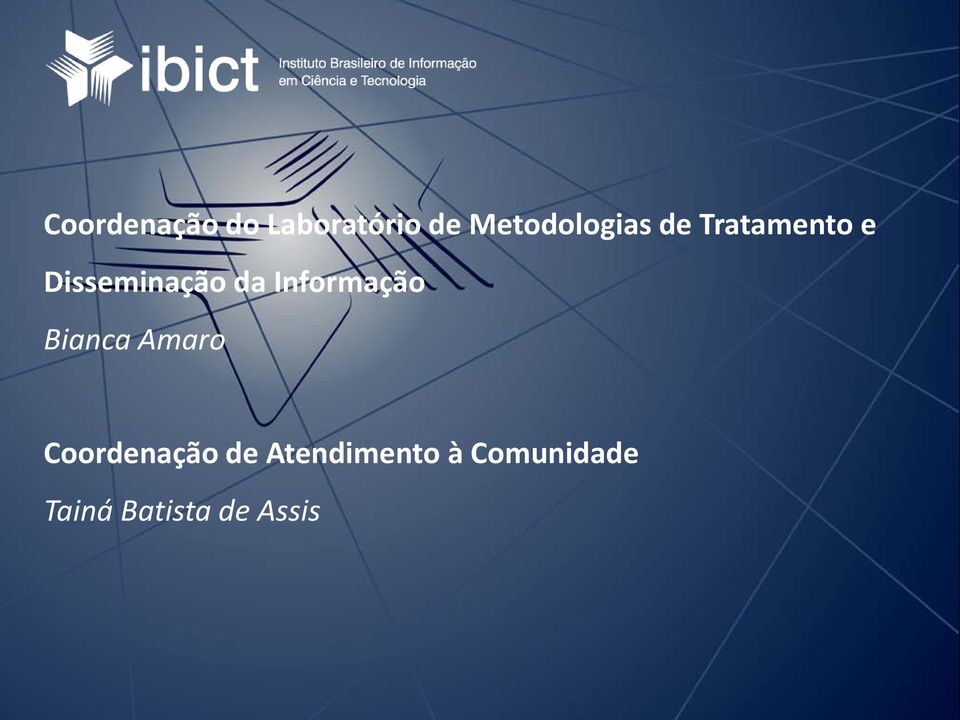 Disseminação da Informação Bianca Amaro