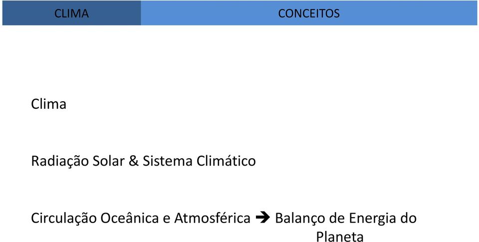 Circulação Oceânica e