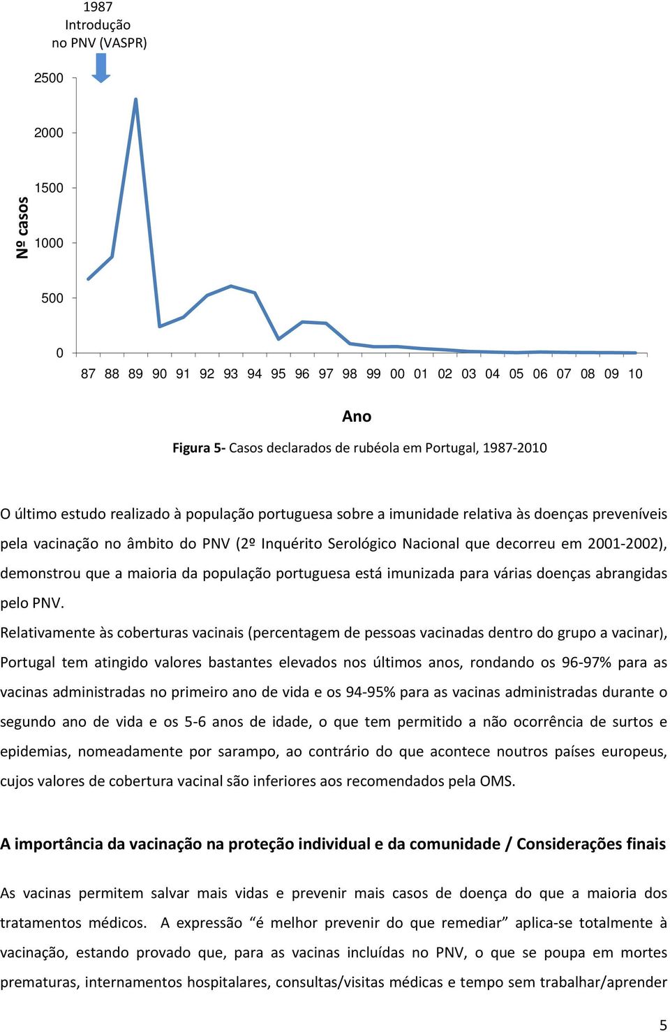 imunizada para várias doenças abrangidas pelo PNV.