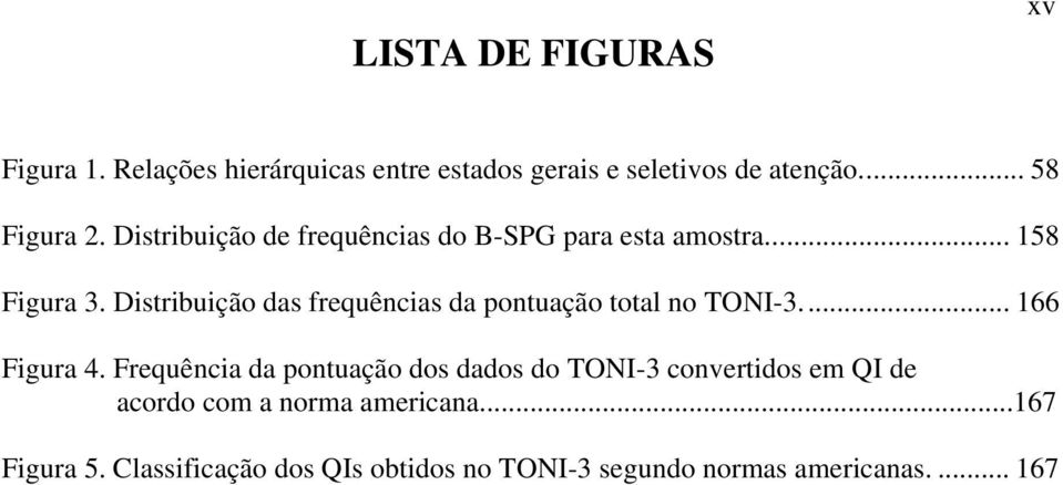 Distribuição das frequências da pontuação total no TONI-3.... 166 Figura 4.