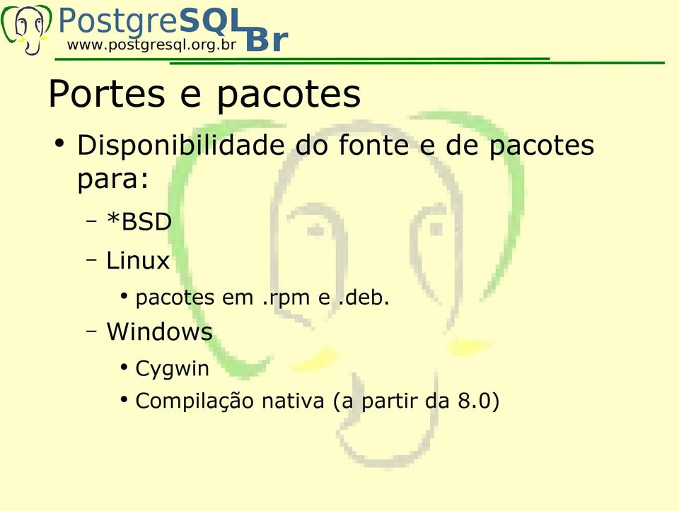 pacotes em.rpm e.deb.