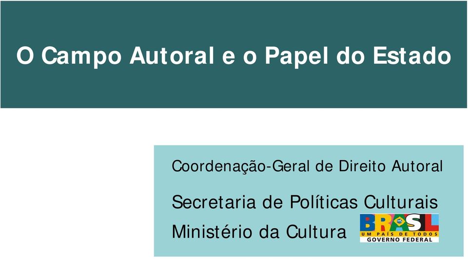 Direito Autoral Secretaria de