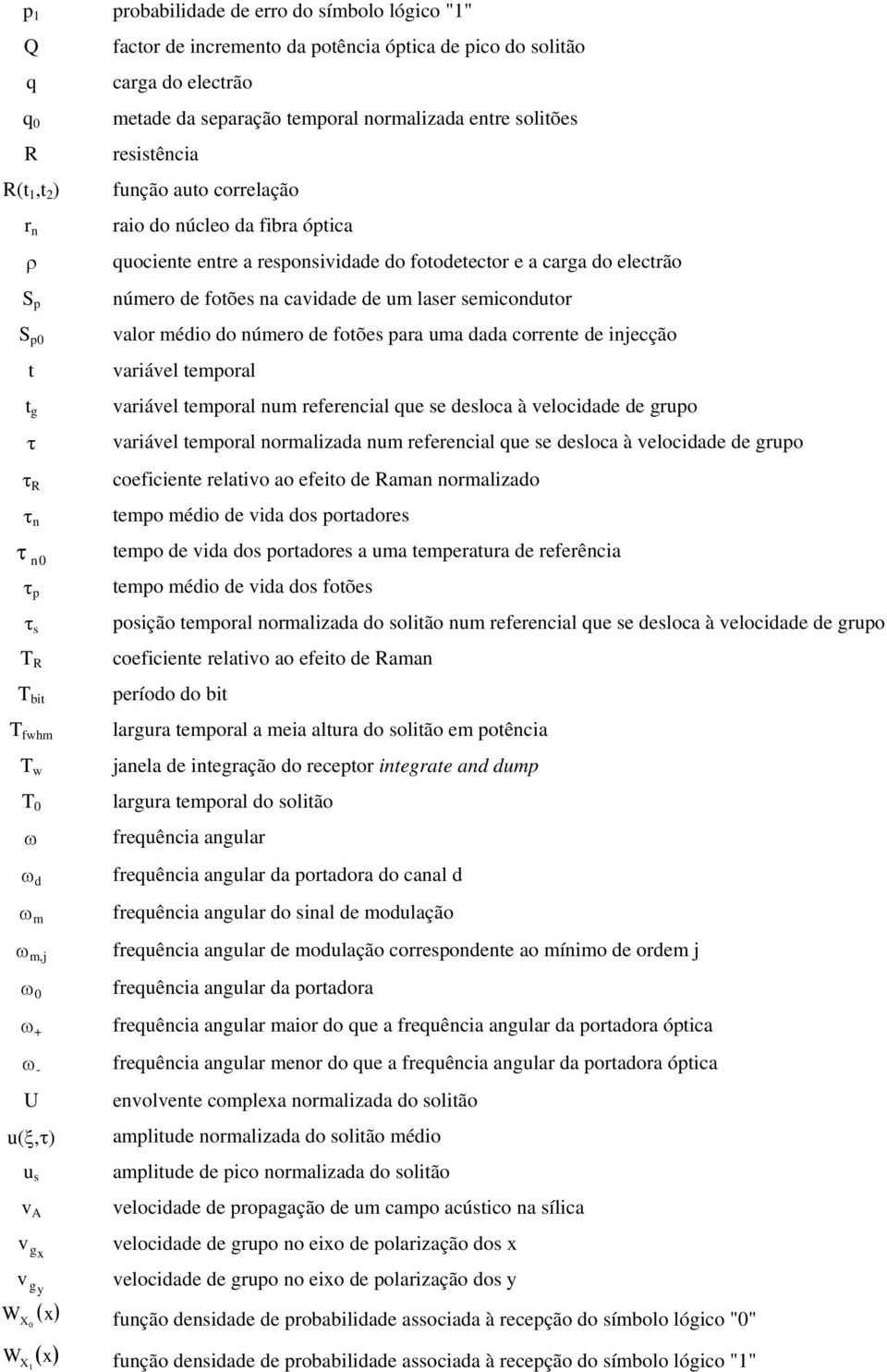 quociente entre a responsividade do fotodetector e a carga do electrão número de fotões na cavidade de um laser semicondutor valor médio do número de fotões para uma dada corrente de injecção