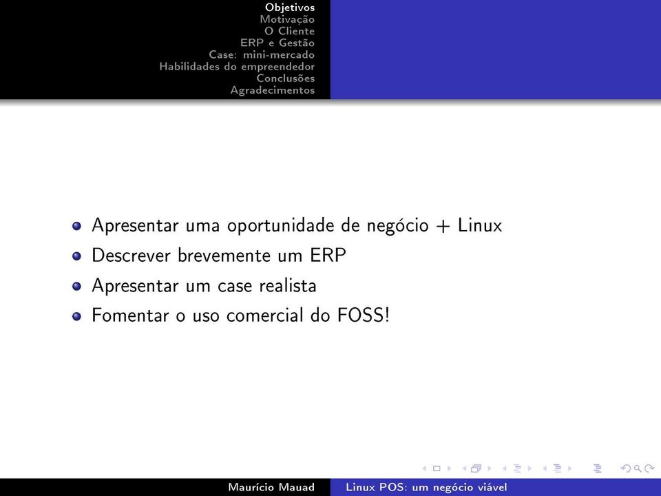 brevemente um ERP Apresentar um