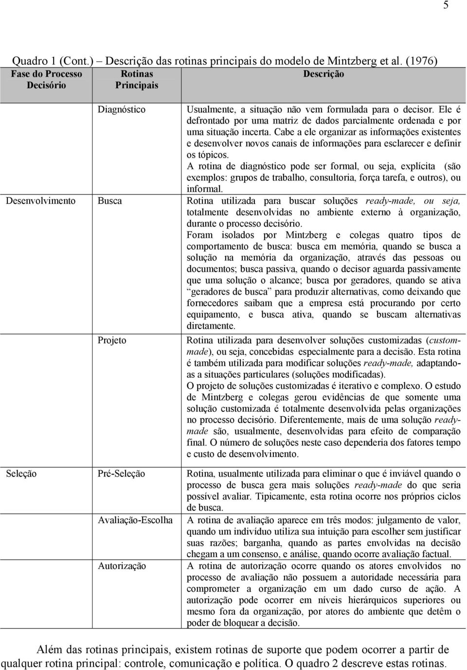 Ele é defrontado por uma matriz de dados parcialmente ordenada e por uma situação incerta.