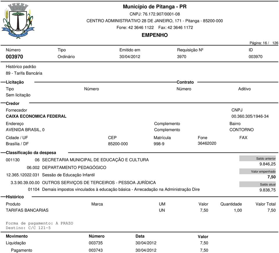 031 Sessão de Educação Infantil 3.3.90.39.00.