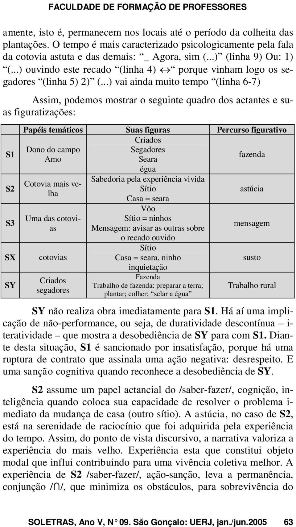 ..) ouvindo este recado (linha 4) «porque vinham logo os segadores (linha 5) 2) (.