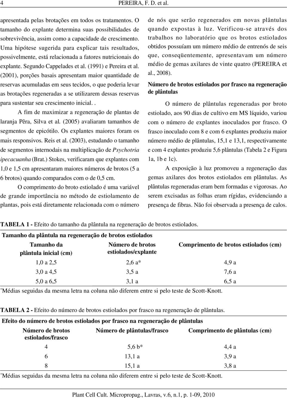 (2001), porções basais apresentam maior quantidade de reservas acumuladas em seus tecidos, o que poderia levar as brotações regeneradas a se utilizarem dessas reservas para sustentar seu crescimento