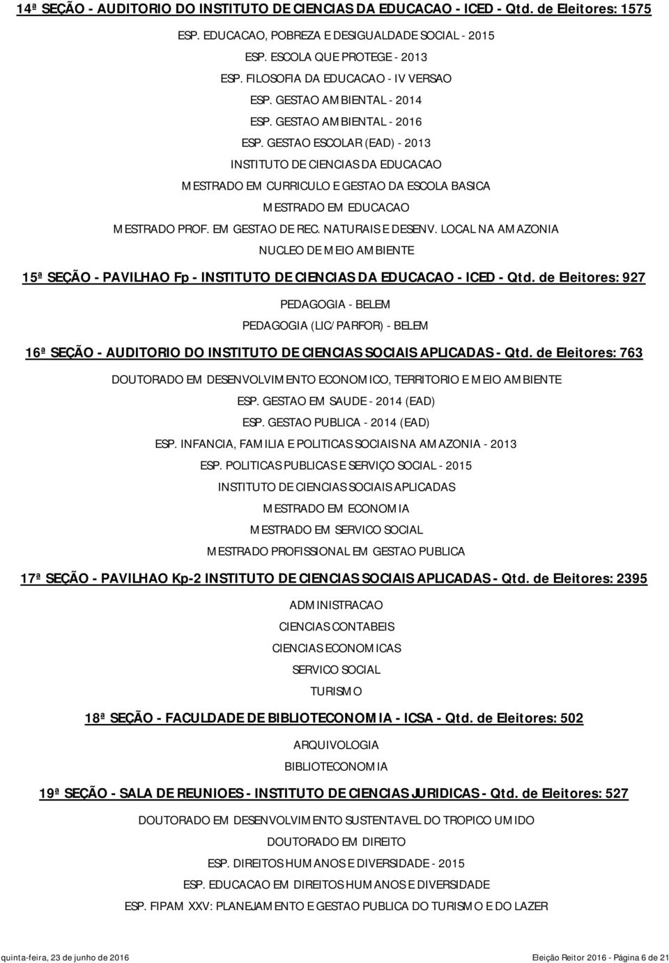 GESTAO ESCOLAR (EAD) - 2013 INSTITUTO DE CIENCIAS DA EDUCACAO MESTRADO EM CURRICULO E GESTAO DA ESCOLA BASICA MESTRADO EM EDUCACAO MESTRADO PROF. EM GESTAO DE REC. NATURAIS E DESENV.