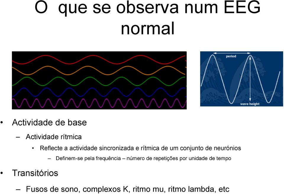 neurónios Definem-se pela frequência número de repetições por unidade