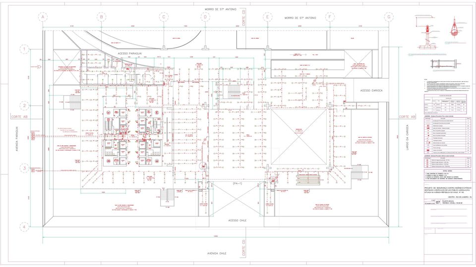 HISTÓRICO: ESCALA: DATA: N DO PROCESSO: VISTO: BICO REDUÇÃO Ø1''x½'' MÍNIMO Ø1'' (25mm) TÊ DE REDUÇÃO QUANT. 349 1 TOTAL SPRINKLERS = 401 BICOS S PROPRIETÁRIO Circ. DESENHO O AUTOR DO LEV.