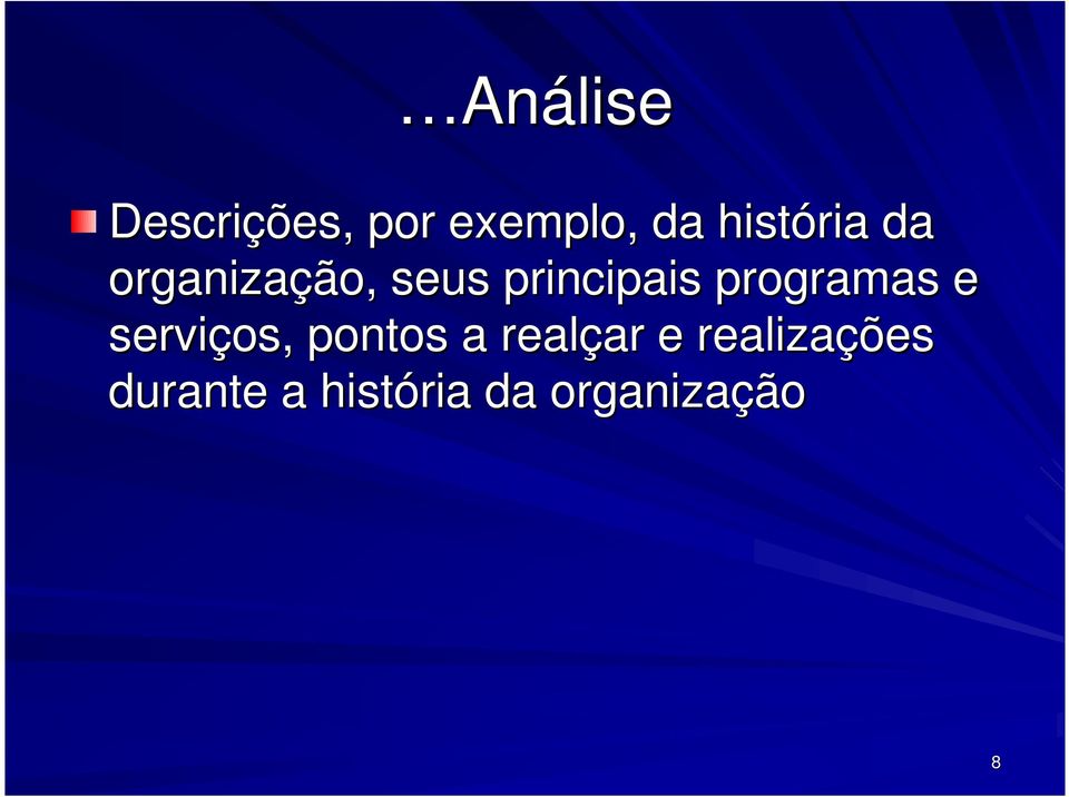 programas e serviços os, pontos a realçar ar