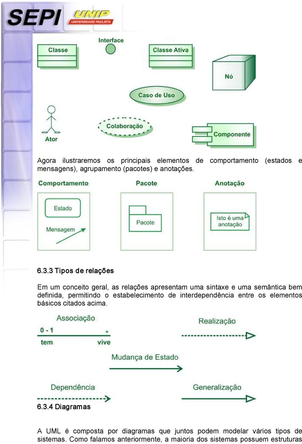 estabelecimento de interdependência entre os elementos básicos citados acima. 6.3.