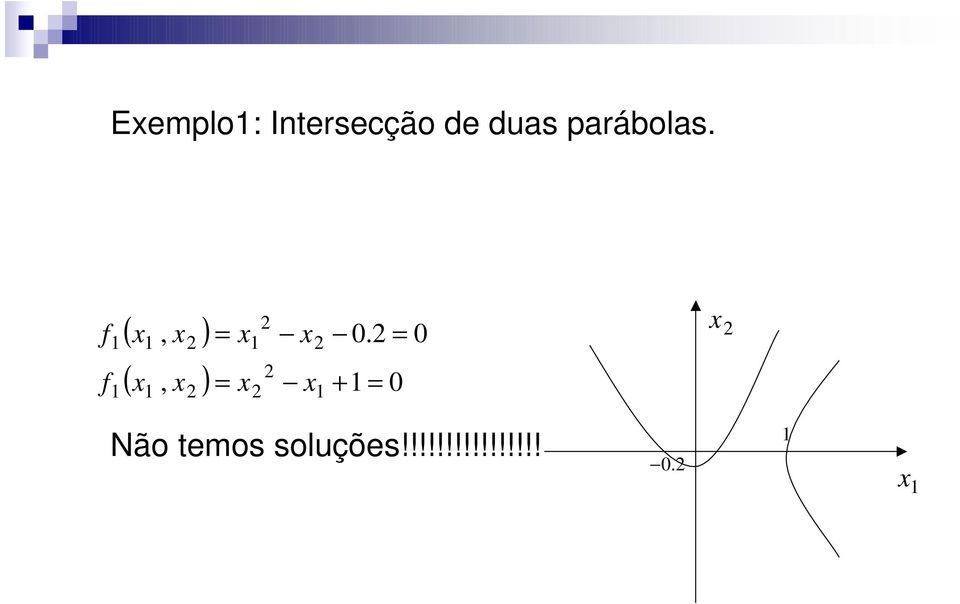 duas parábolas.