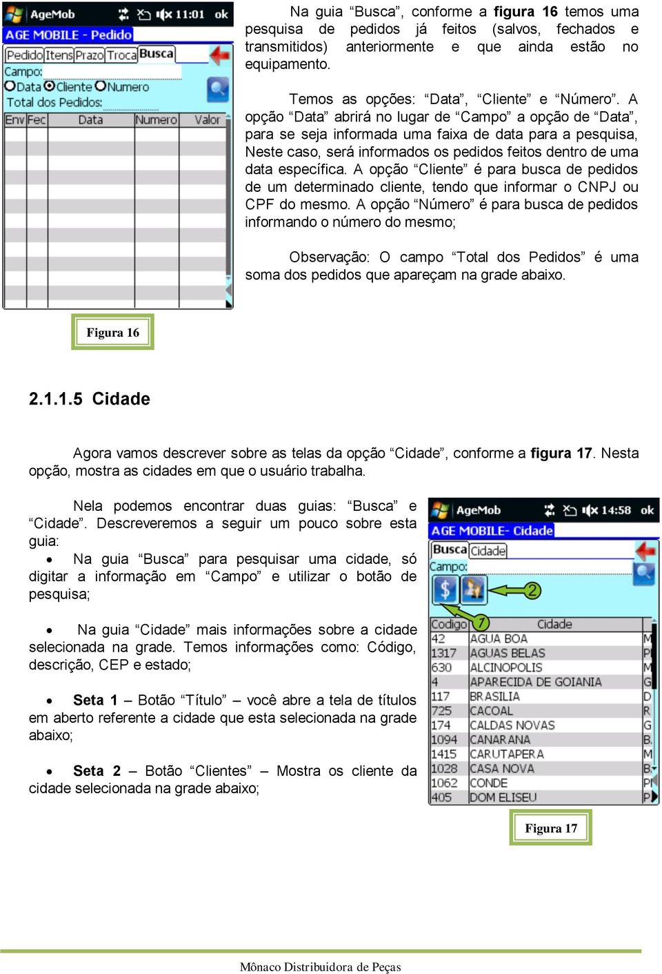 A opção Cliente é para busca de pedidos de um determinado cliente, tendo que informar o CNPJ ou CPF do mesmo.