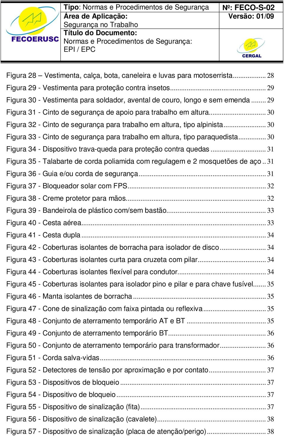 .. 30 Figura 32 - Cinto de segurança para trabalho em altura, tipo alpinista... 30 Figura 33 - Cinto de segurança para trabalho em altura, tipo paraquedista.