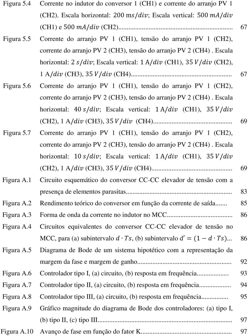 .. 67 Figura 5.6 Corrente do arranjo PV 1 (CH1), tensão do arranjo PV 1 (CH2), corrente do arranjo PV 2 (CH3), tensão do arranjo PV 2 (CH4).