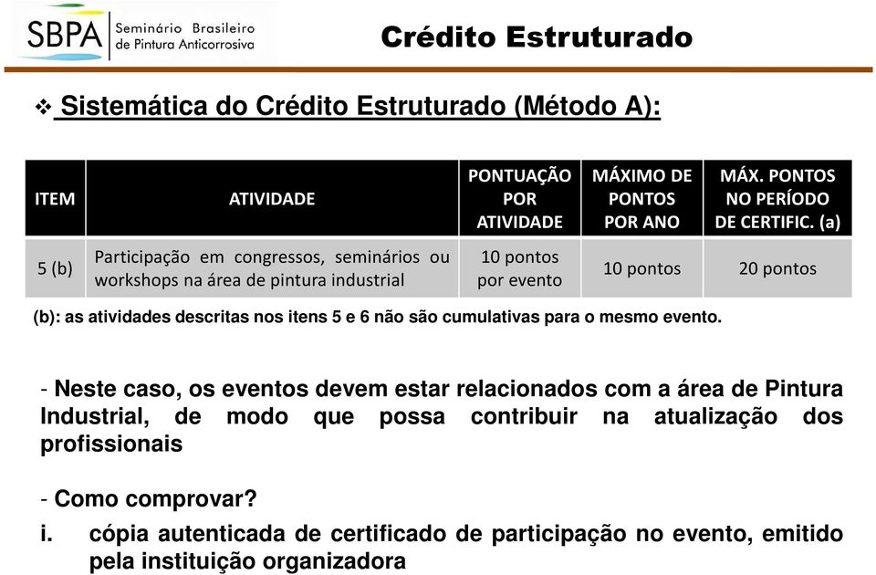 descritas nos itens 5 e 6 não são cumulativas para o mesmo evento.