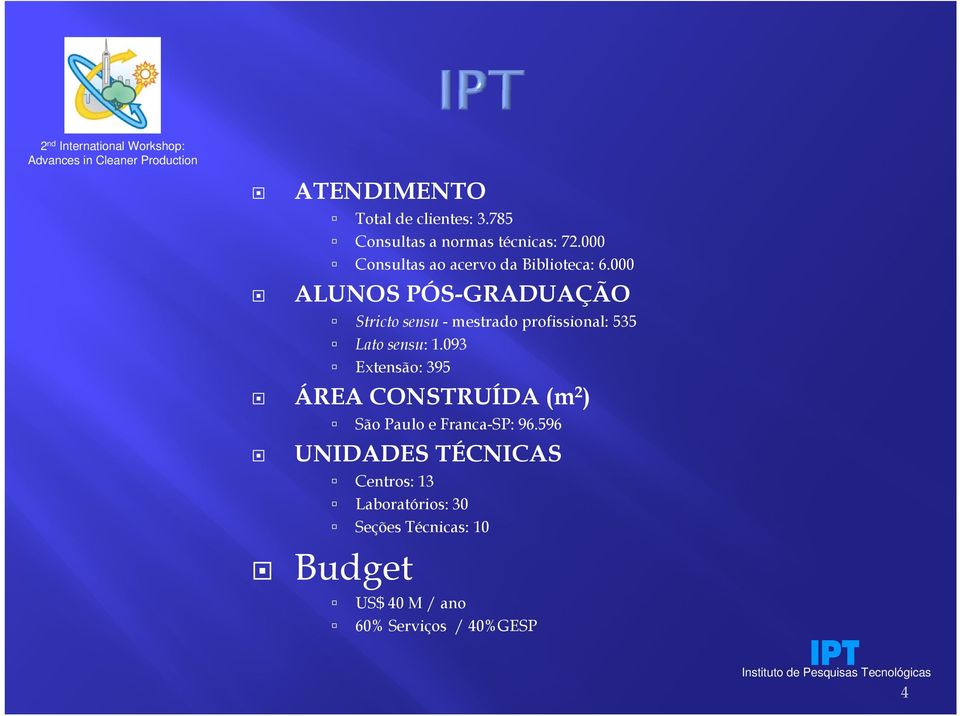 000 ALUNOS PÓS-GRADUAÇÃO Stricto sensu - mestrado profissional: 535 Lato sensu: 1.