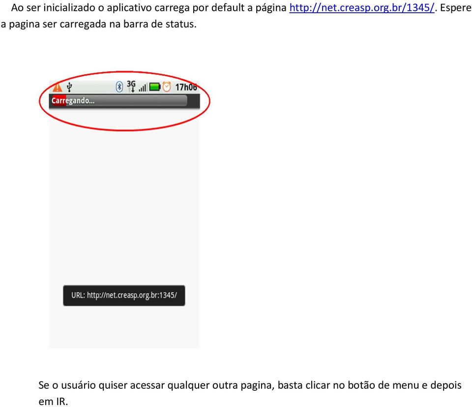 Espere a pagina ser carregada na barra de status.