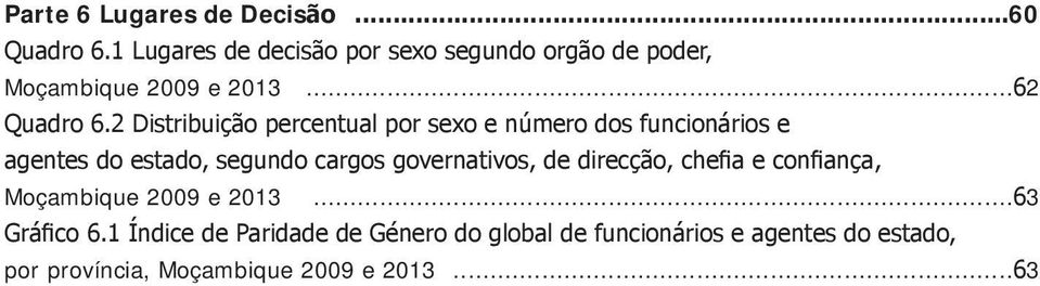 confiança, Moçambique 2009 e 2013...63 Gráfico 6.