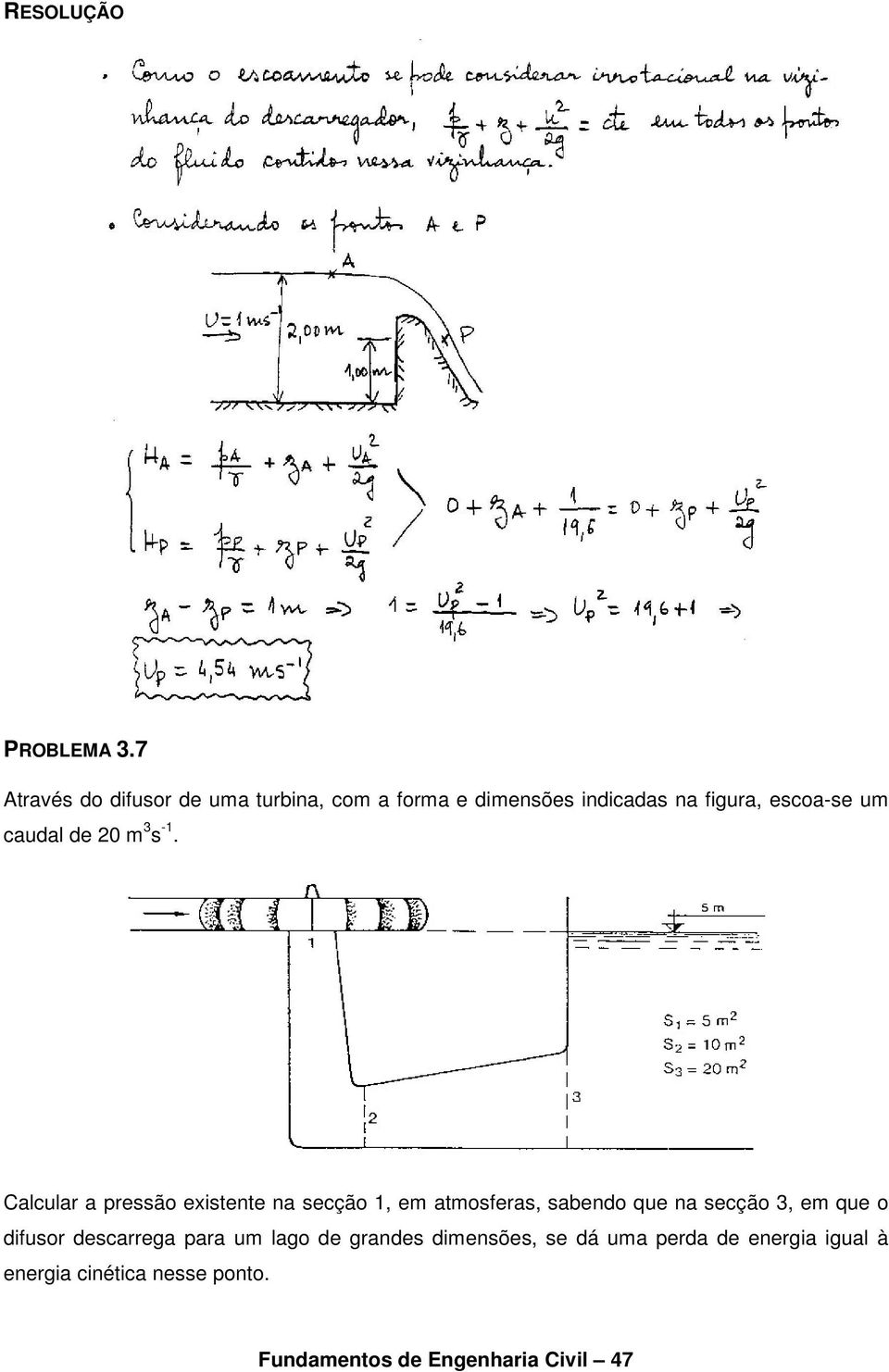 caudal de 20 m 3 s -1.