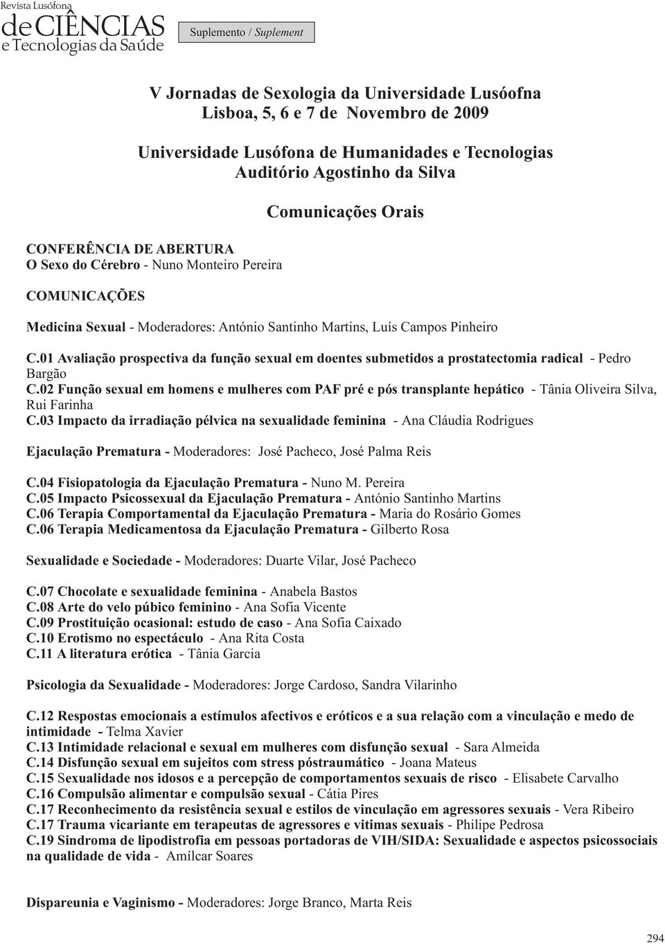 01 Avaliação prospectiva da função sexual em doentes submetidos a prostatectomia radical - Pedro Bargão C.