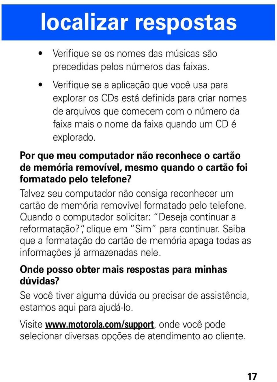 Por que meu computador não reconhece o cartão de memória removível, mesmo quando o cartão foi formatado pelo telefone?