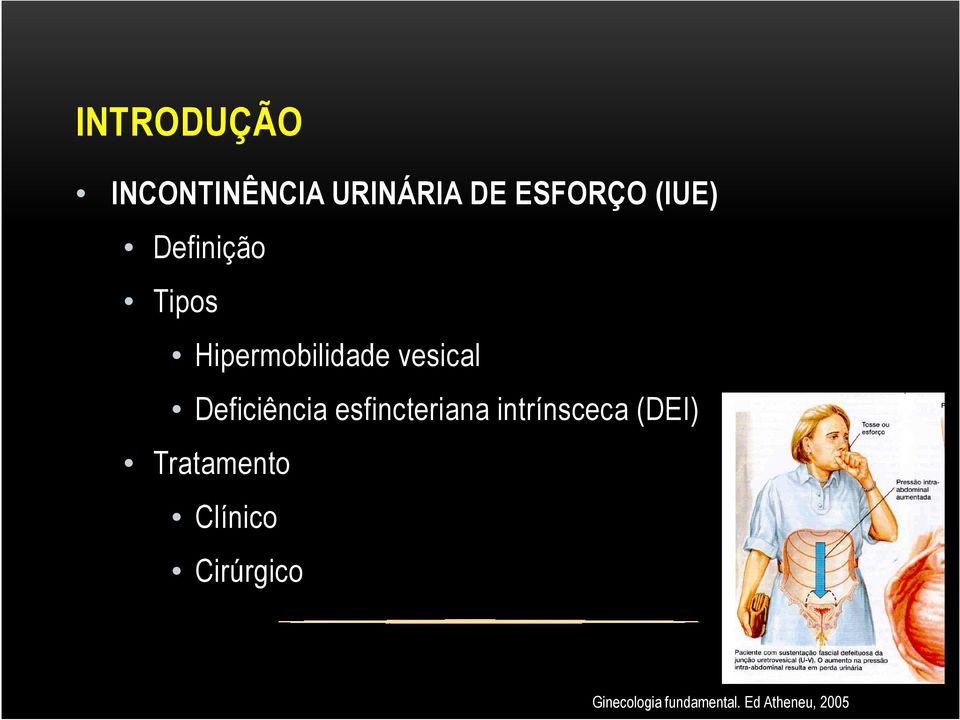 esfincteriana intrínsceca (DEI) Tratamento Clínico