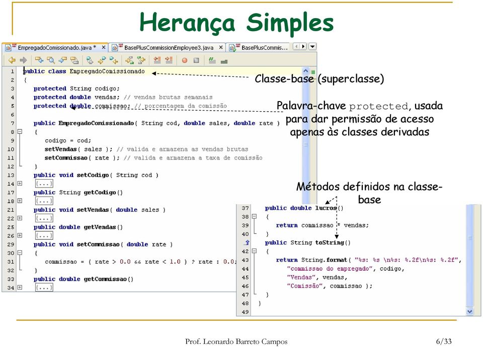 permissão de acesso apenas às classes derivadas