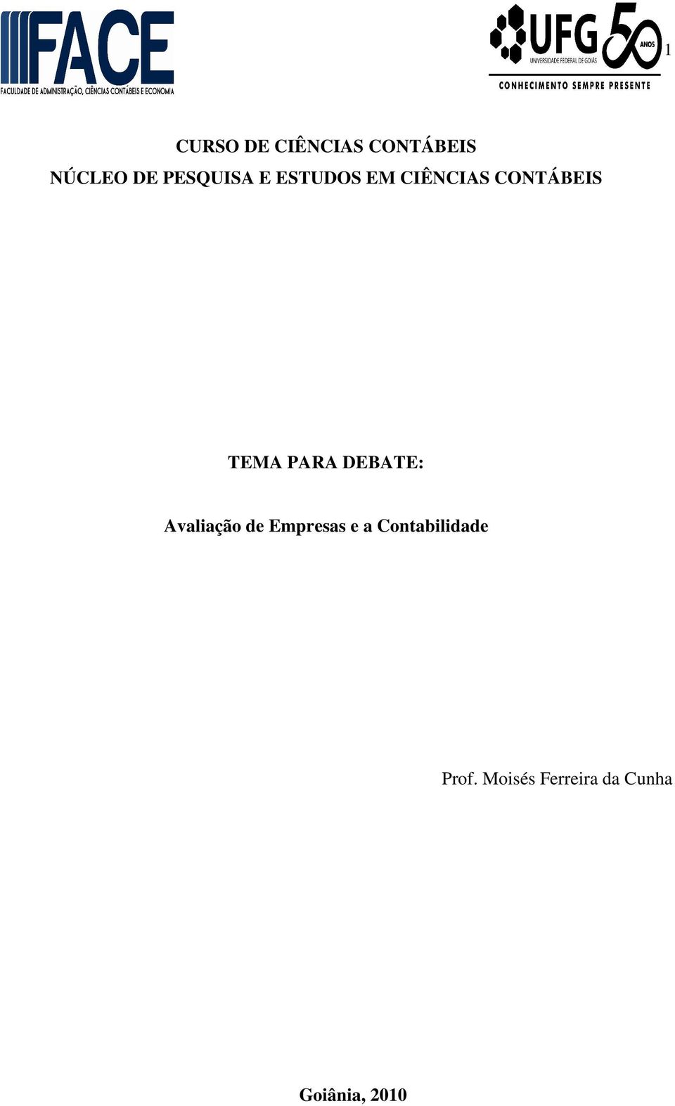 PARA DEBATE: Avaliação de Empresas e a