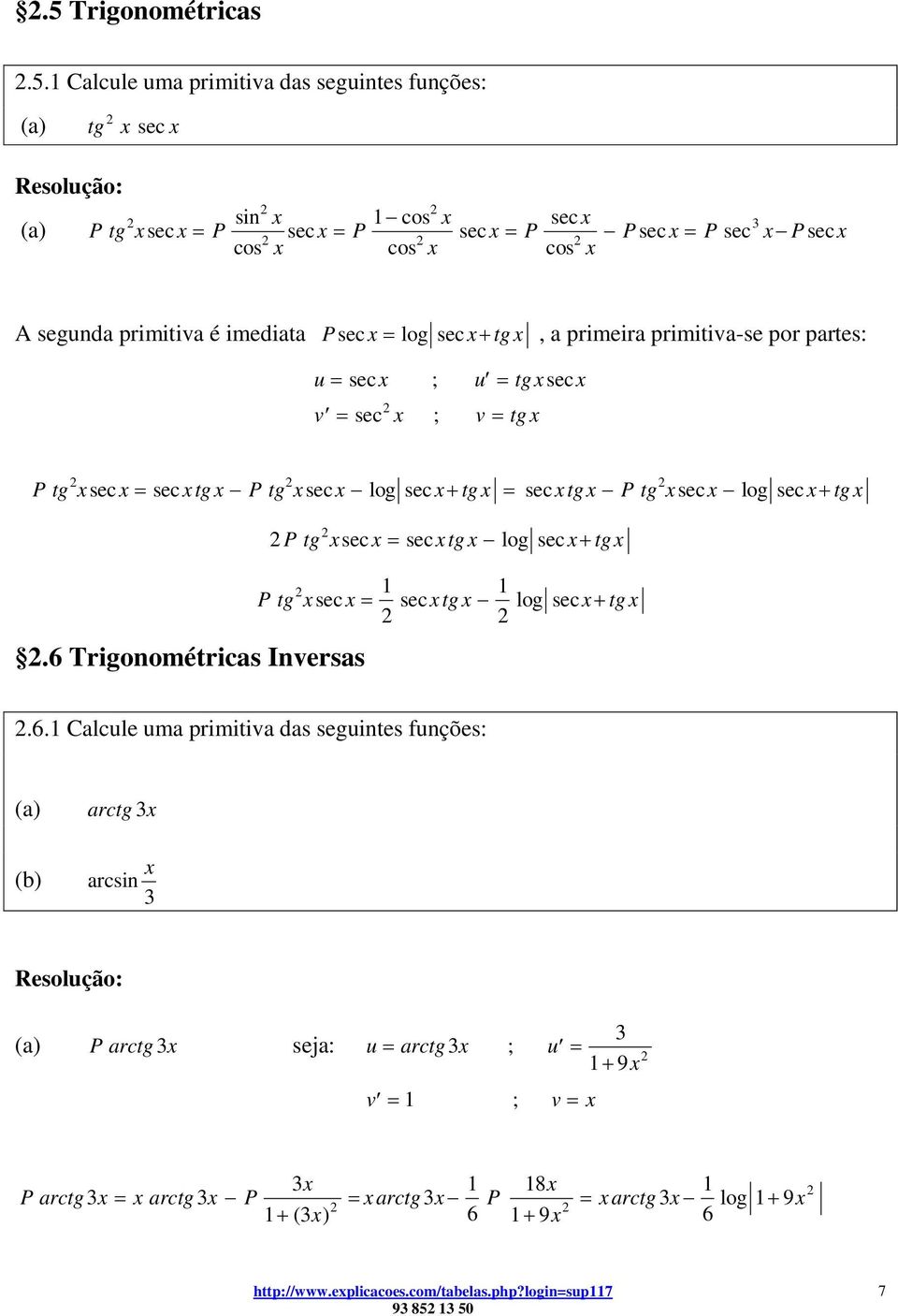 sec log sec+ tg.6 