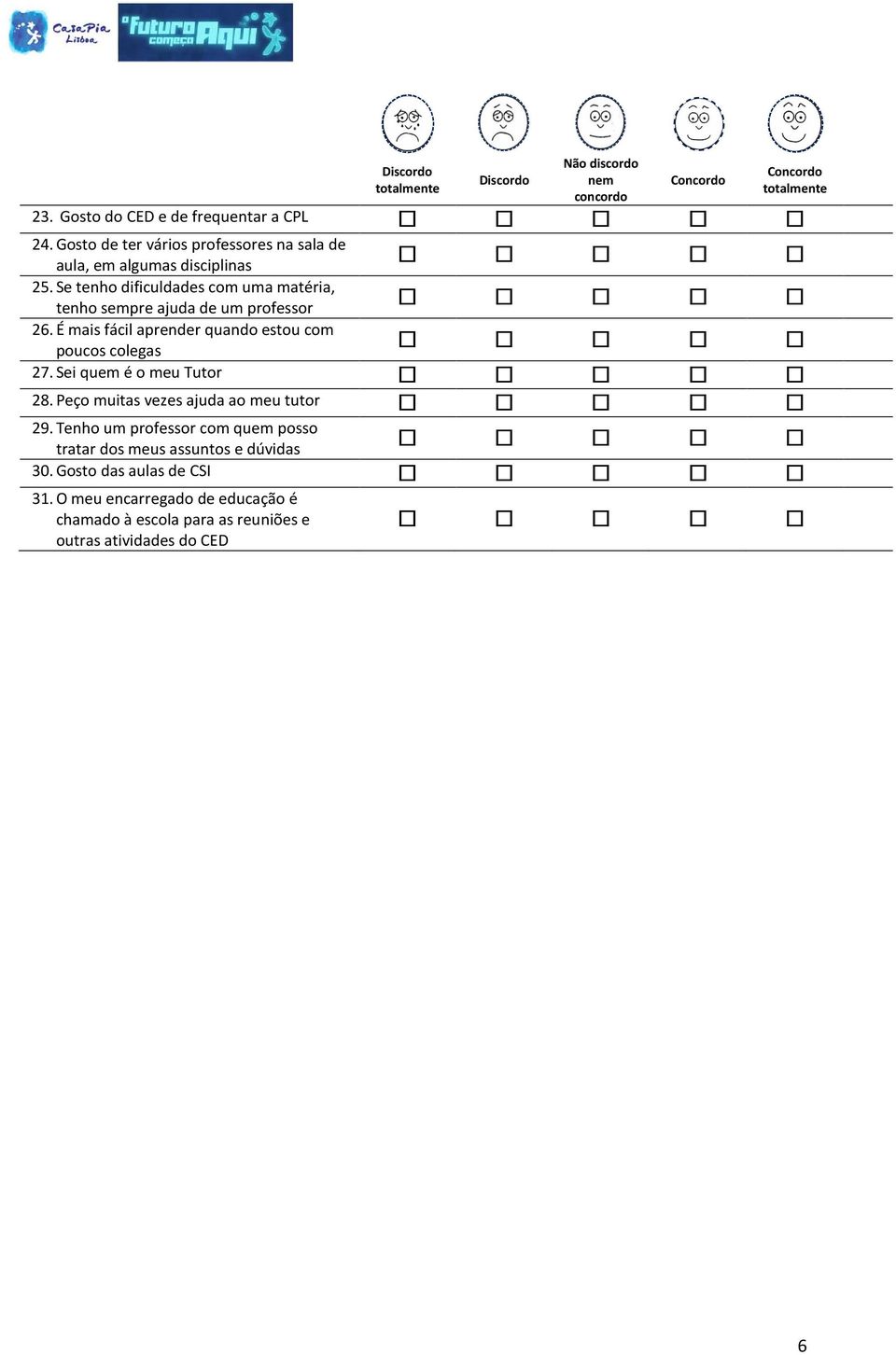 Se tenho dificuldades com uma matéria, tenho sempre ajuda de um professor 26.