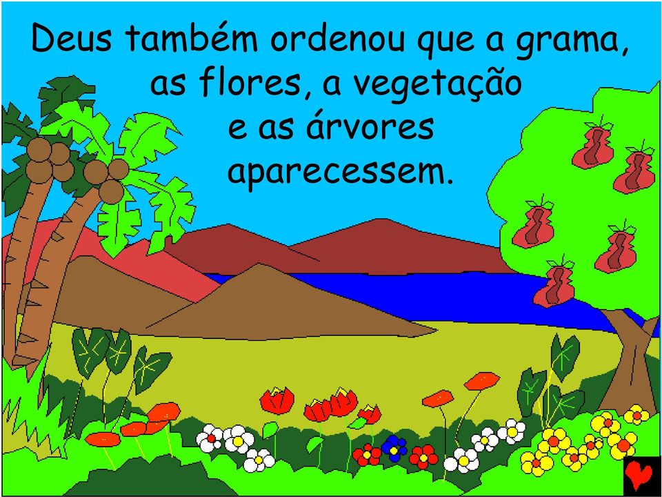 flores, a vegetação